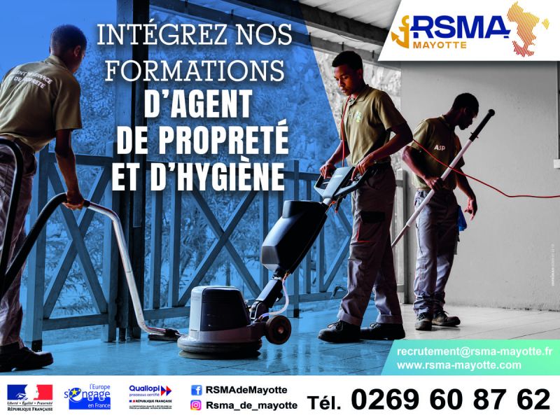 Formation Agent propreté et hygiène à Mayotte